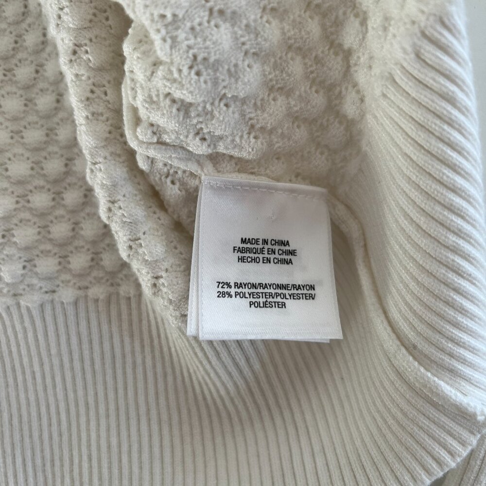 like new Joe's Pointelle Dani Cardigan shrunken fit / milk / small - Picture 6 of 11
